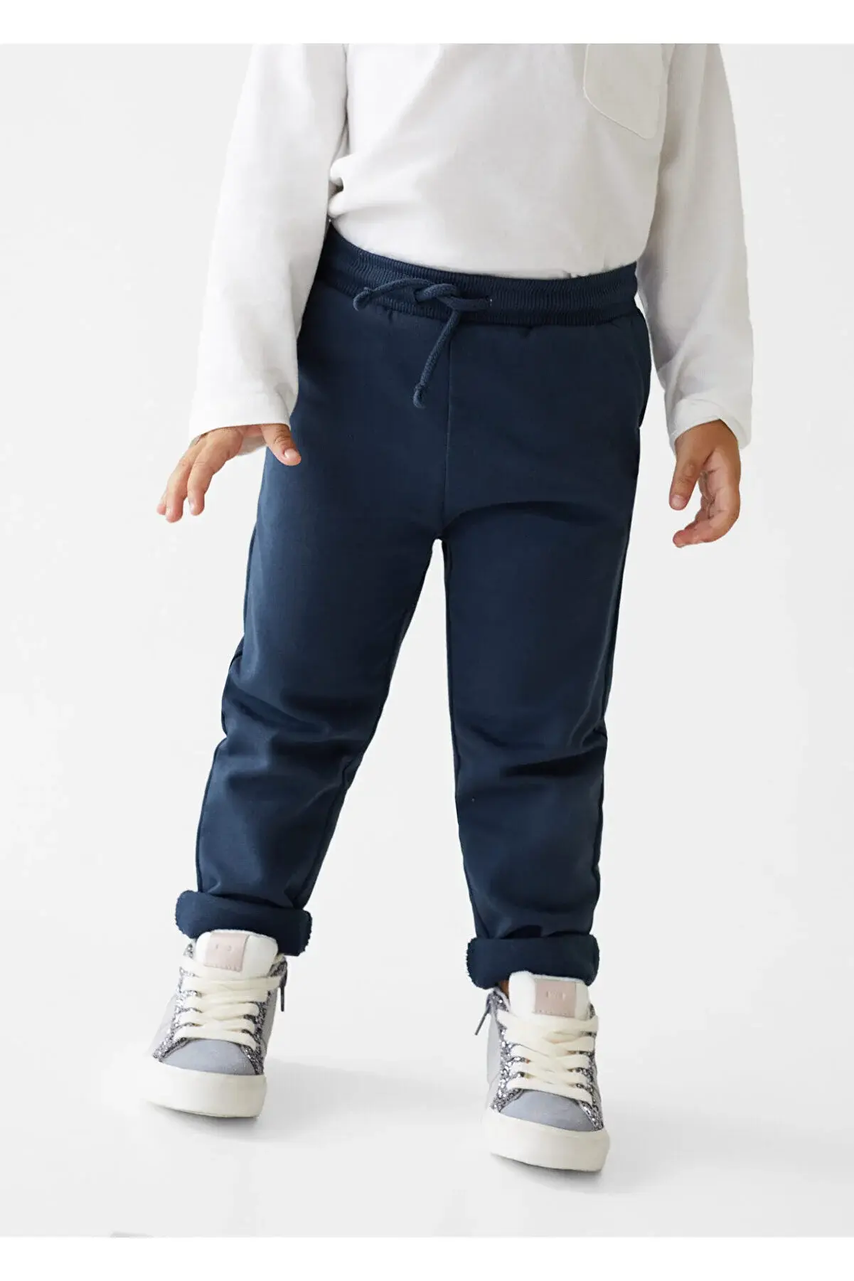 MANGO Baby Kız Bebek Lacivert Pantolon