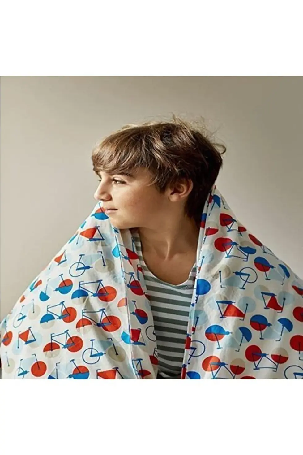 Миниатюра: IKEA Sportslıg Tek Kişilik Nevresim Takımı, Beyaz-çok Renkli