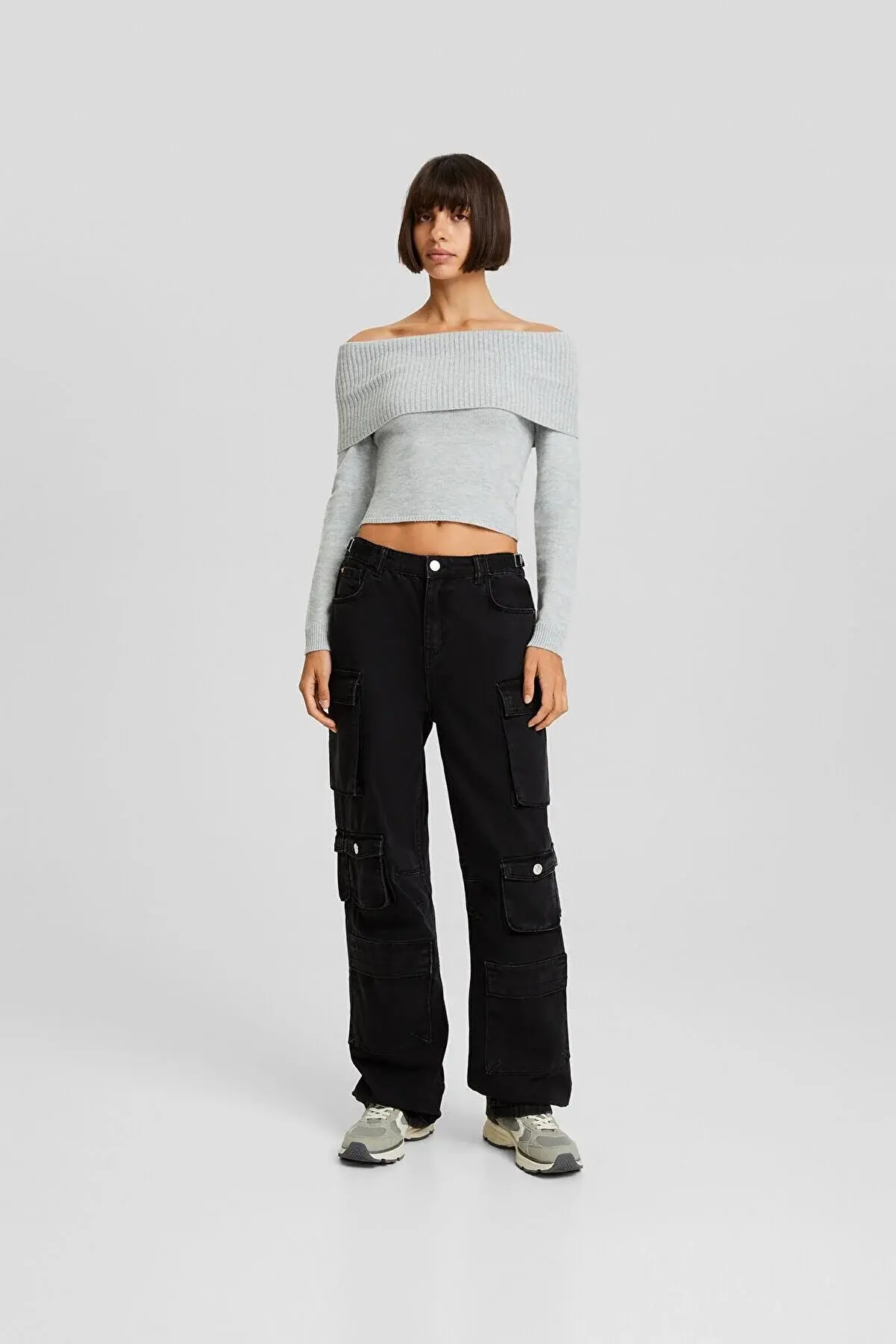 Bershka Kayık Yaka Kazak