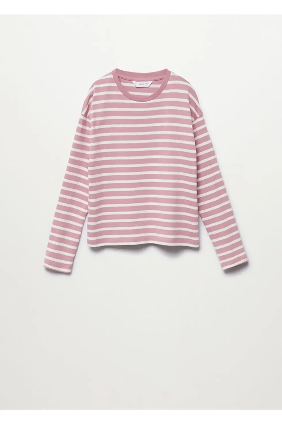 Thumbnail: MANGO Kids Çocuk Pembe Çizgili Uzun Kollu Tişört