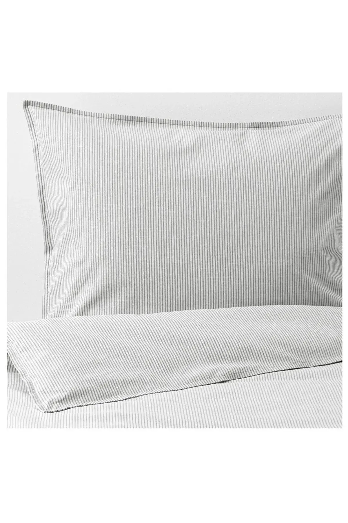 IKEA Bergpalm Tek Kişilik Nevresim Takımı, Gri-çizgili