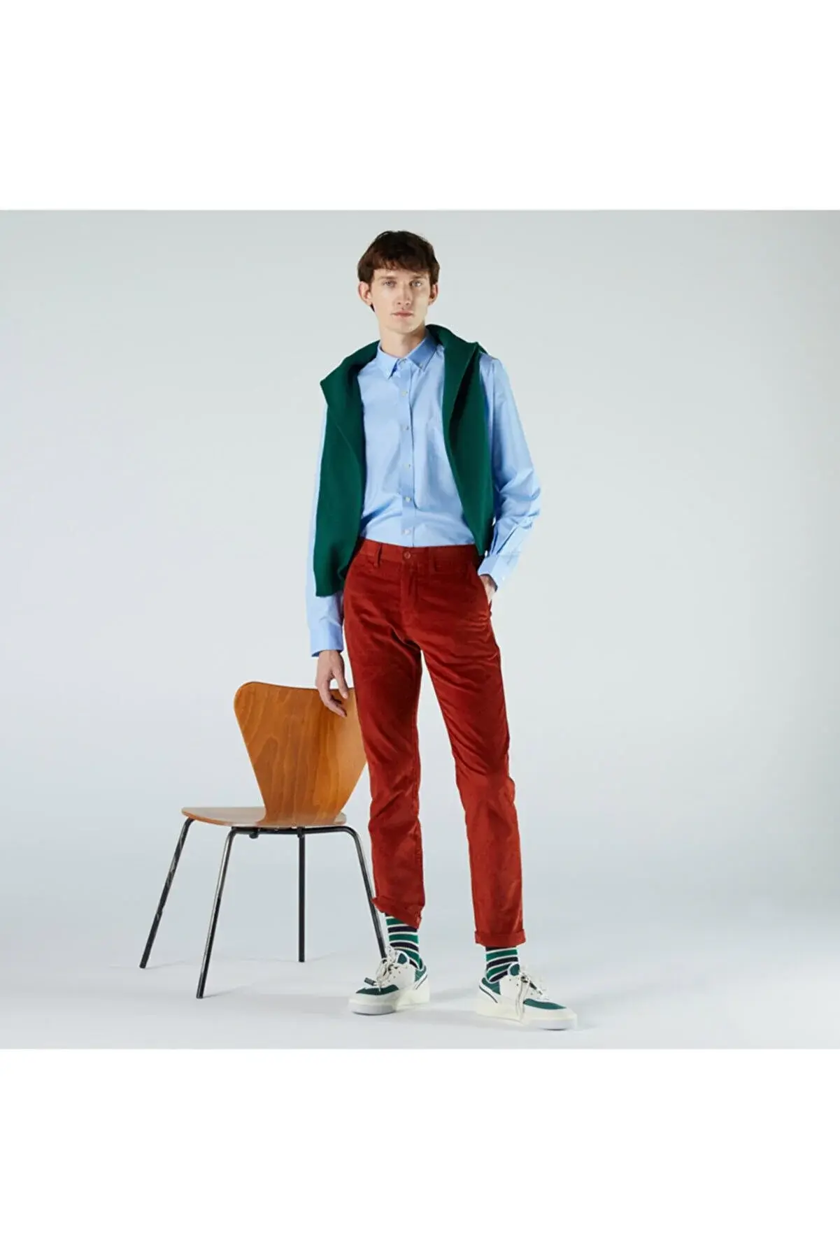 Lacoste Regular Fit Kadife Orange