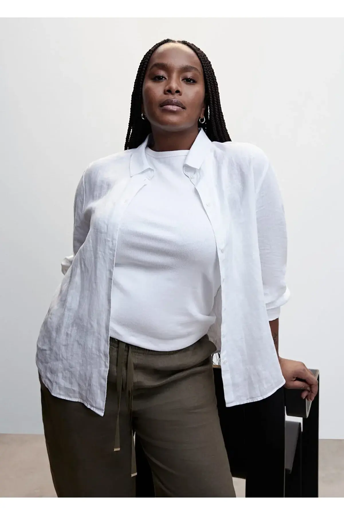 Mango Keten Jogger Pantolon