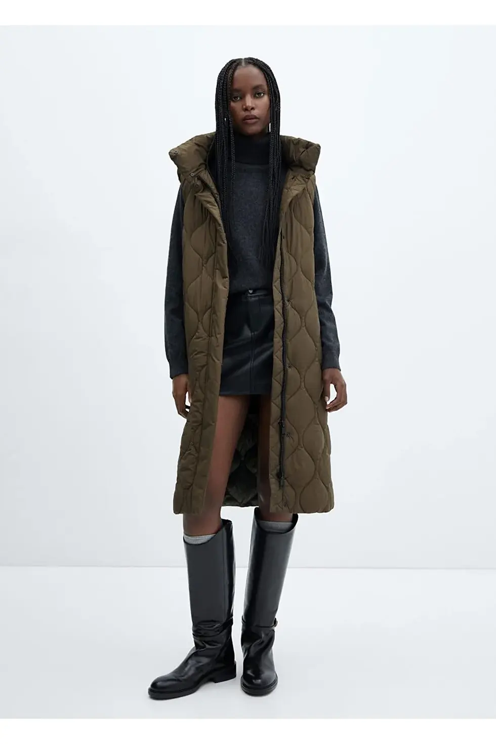 Thumbnail: Mango  Uzun kapitone yelek