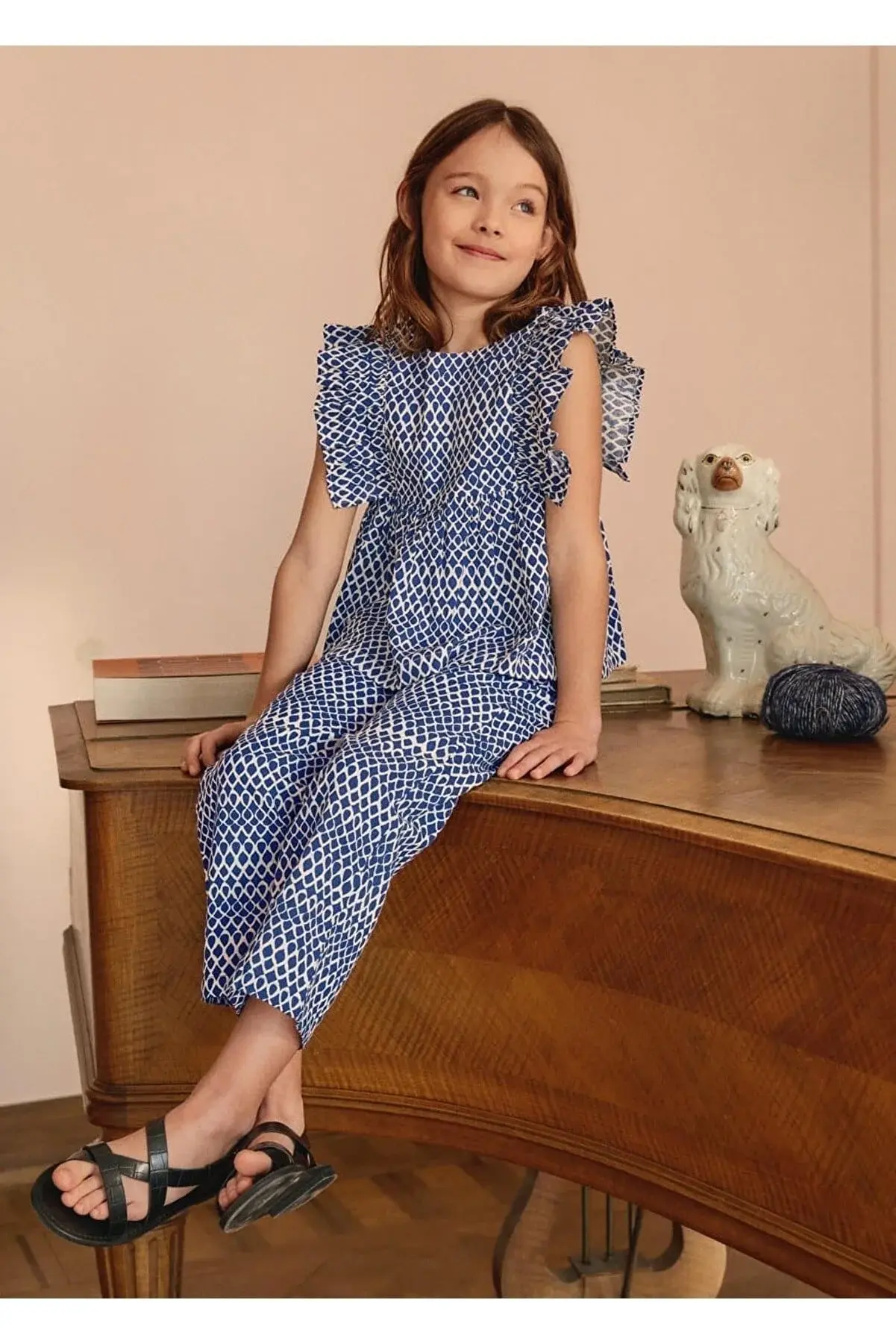 MANGO Kids Yuvarlak Baskılı Pantolon