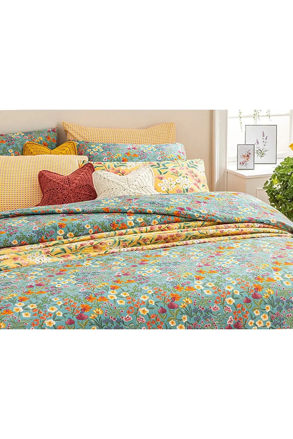 Thumbnail: English Home Hidden Yard Kolay Ütülenir Tek Kişilik Nevresim 160x220 Cm Seledon