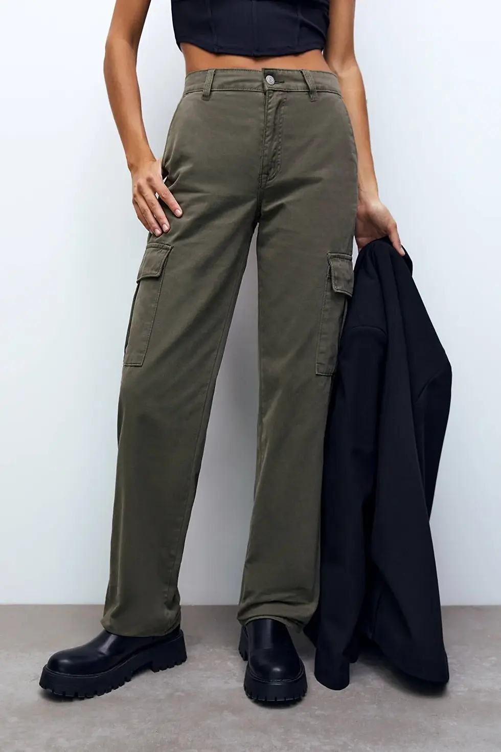 Миниатюра: Pull & Bear Straight Fit Kargo Pantolon