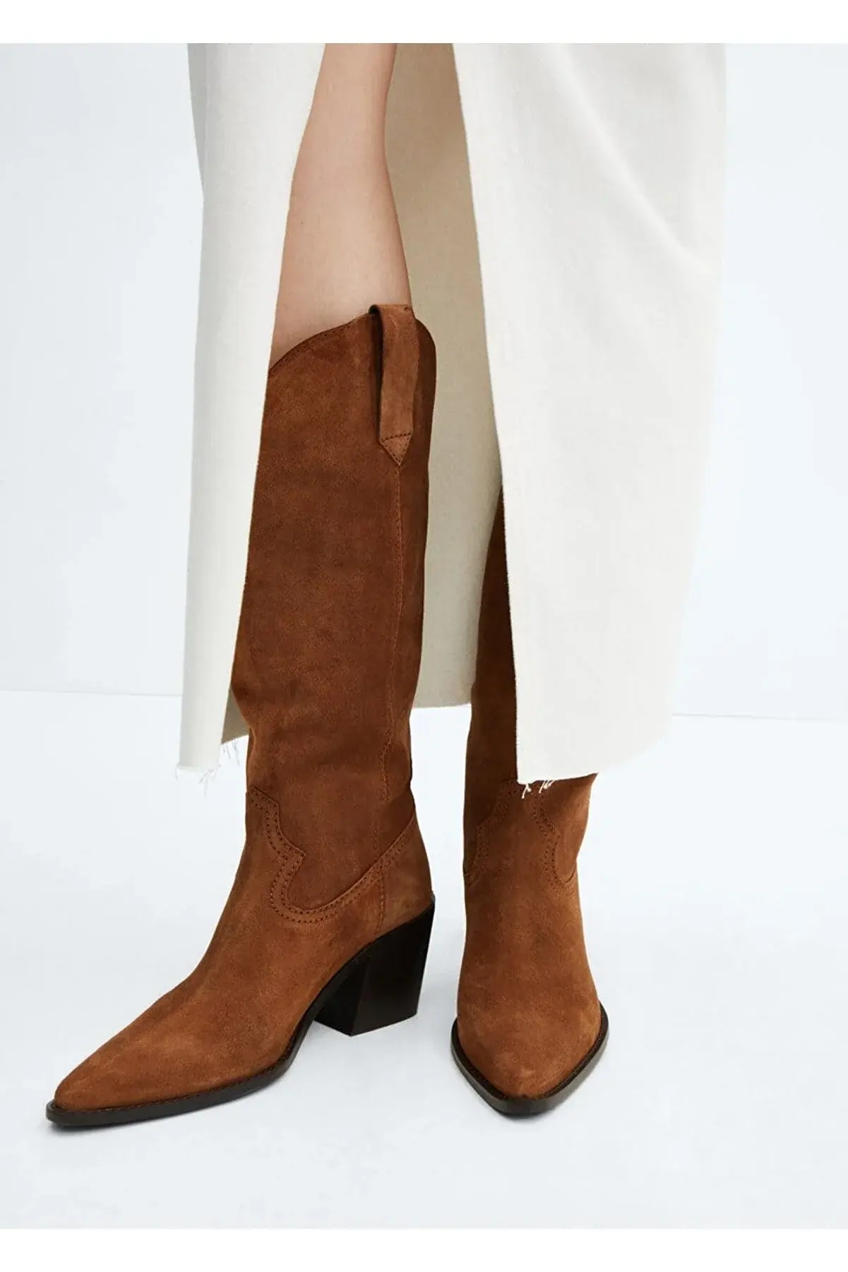 Mango Süet Kovboy Çizmesi