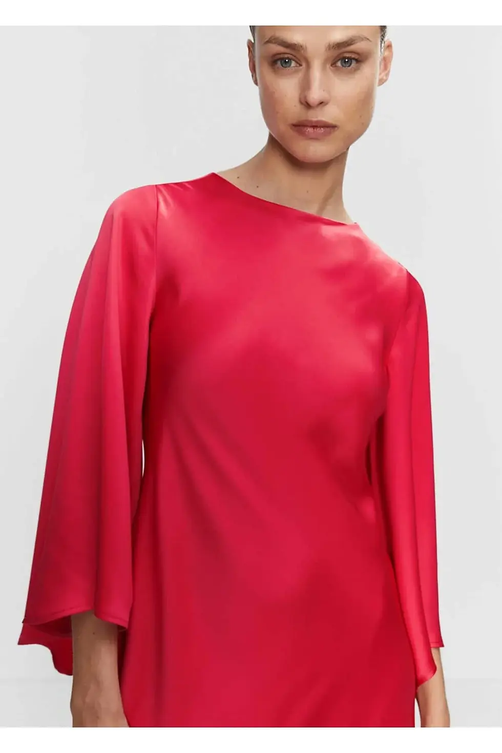 Миниатюра: Mango Kolları Kloş Saten Elbise