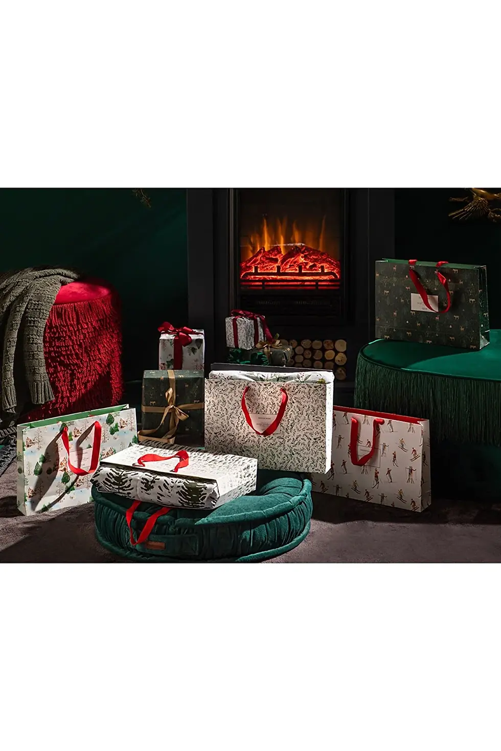 Thumbnail: English Home Pine Forest Bumbac Double Person Set Lenjerıe De Pat 200x220 Cm Gre