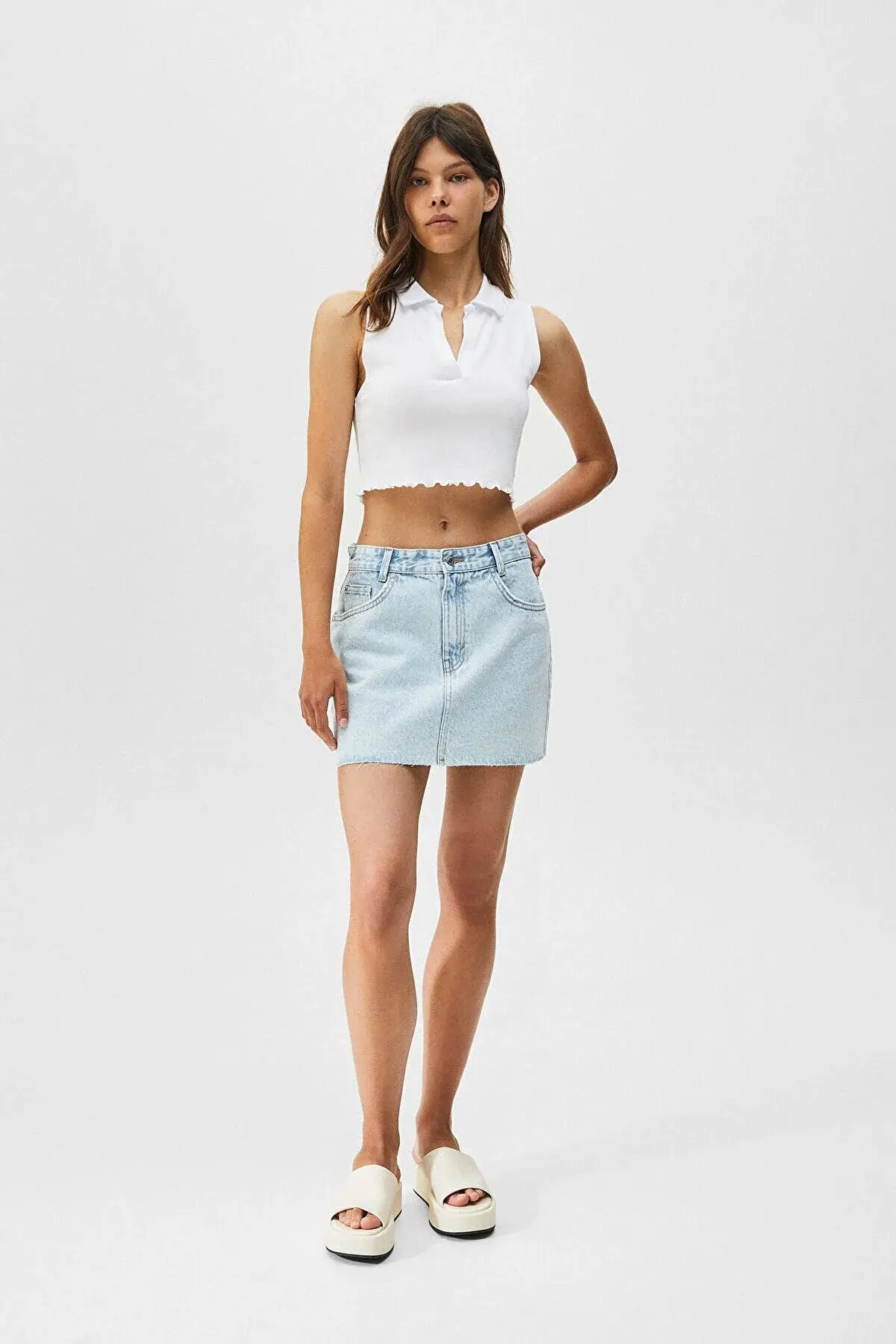 Pull & Bear Jean Mini Etek