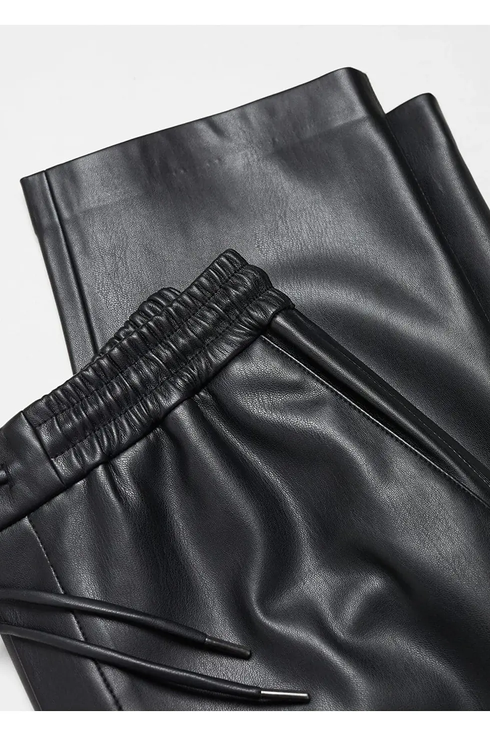 Миниатюра: Mango Deri görünümlü beli elastik pantolon