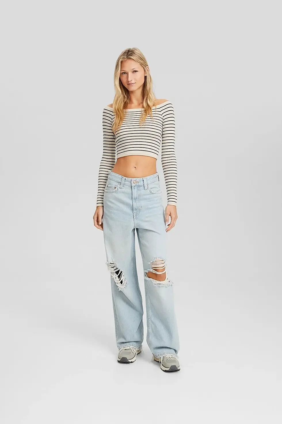 Thumbnail: Bershka Kayık yaka kazak