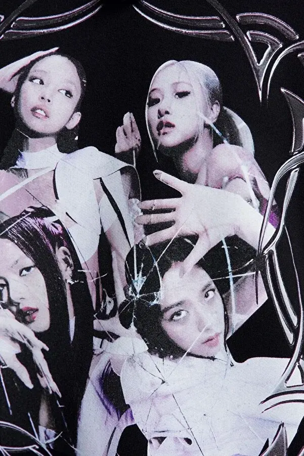 Thumbnail: Bershka Blackpink baskılı kapüşonlu sweatshirt