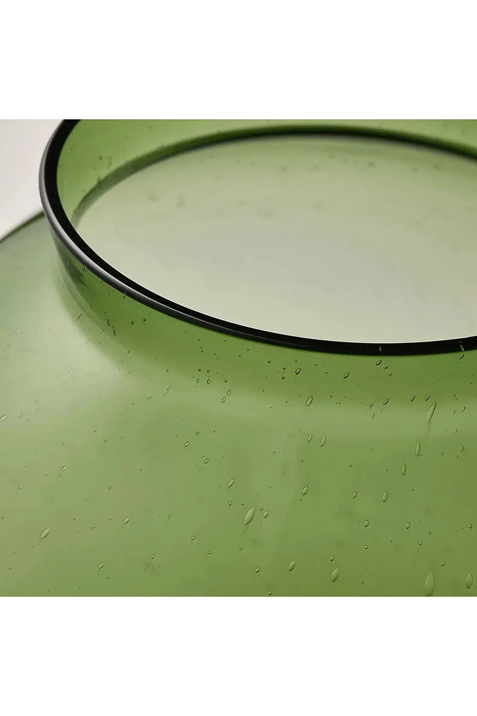 Thumbnail: IKEA Yeşil Cam Vazo - Baloncuklu Modern Cam Vazo 19 cm