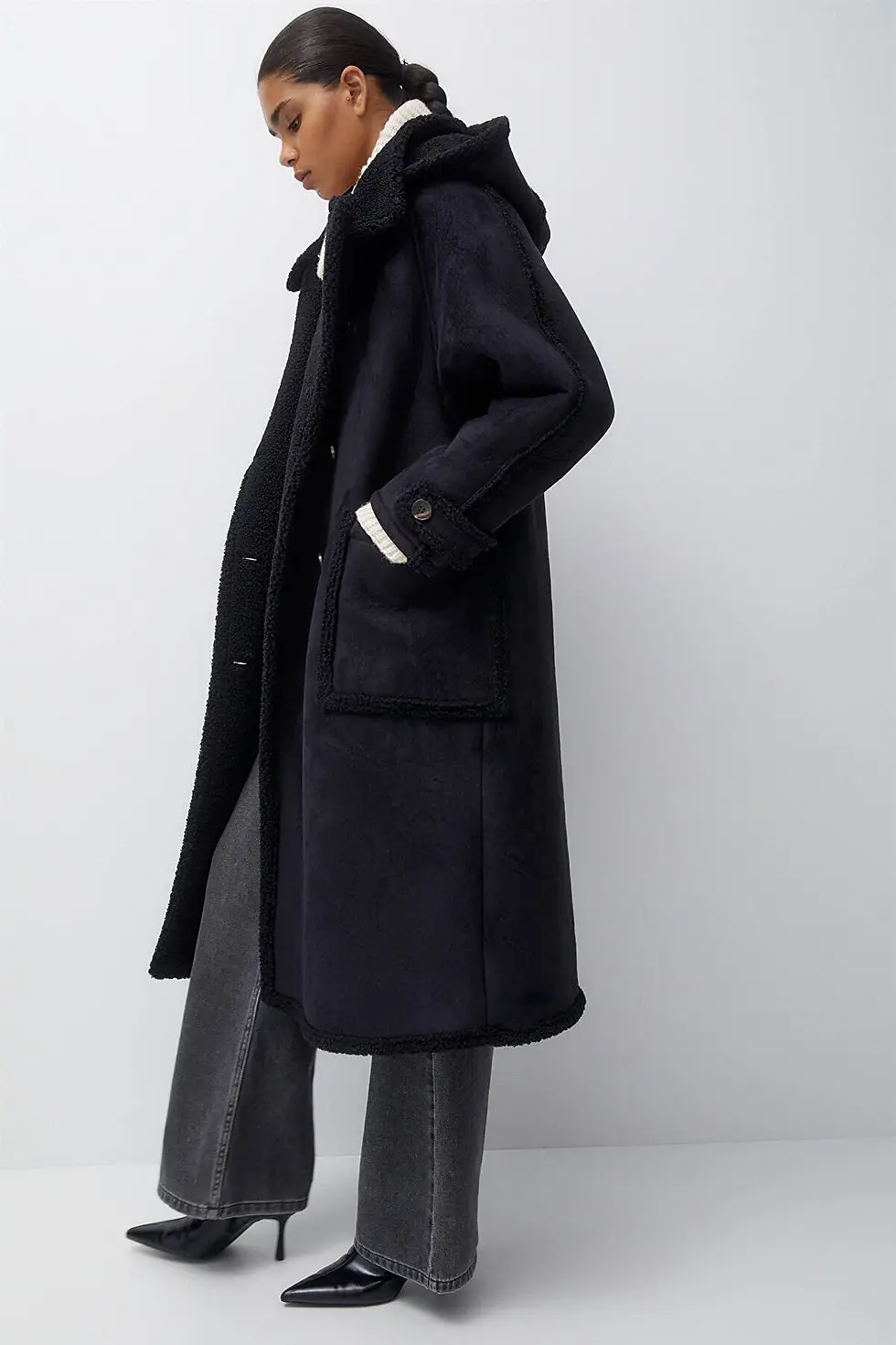 Thumbnail: Pull & Bear Çift yüzlü uzun kaban