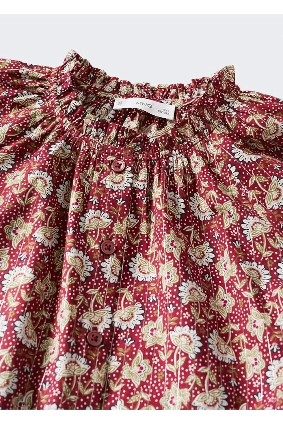 Thumbnail: MANGO Kids Çiçek Desenli Pamuklu Bluz