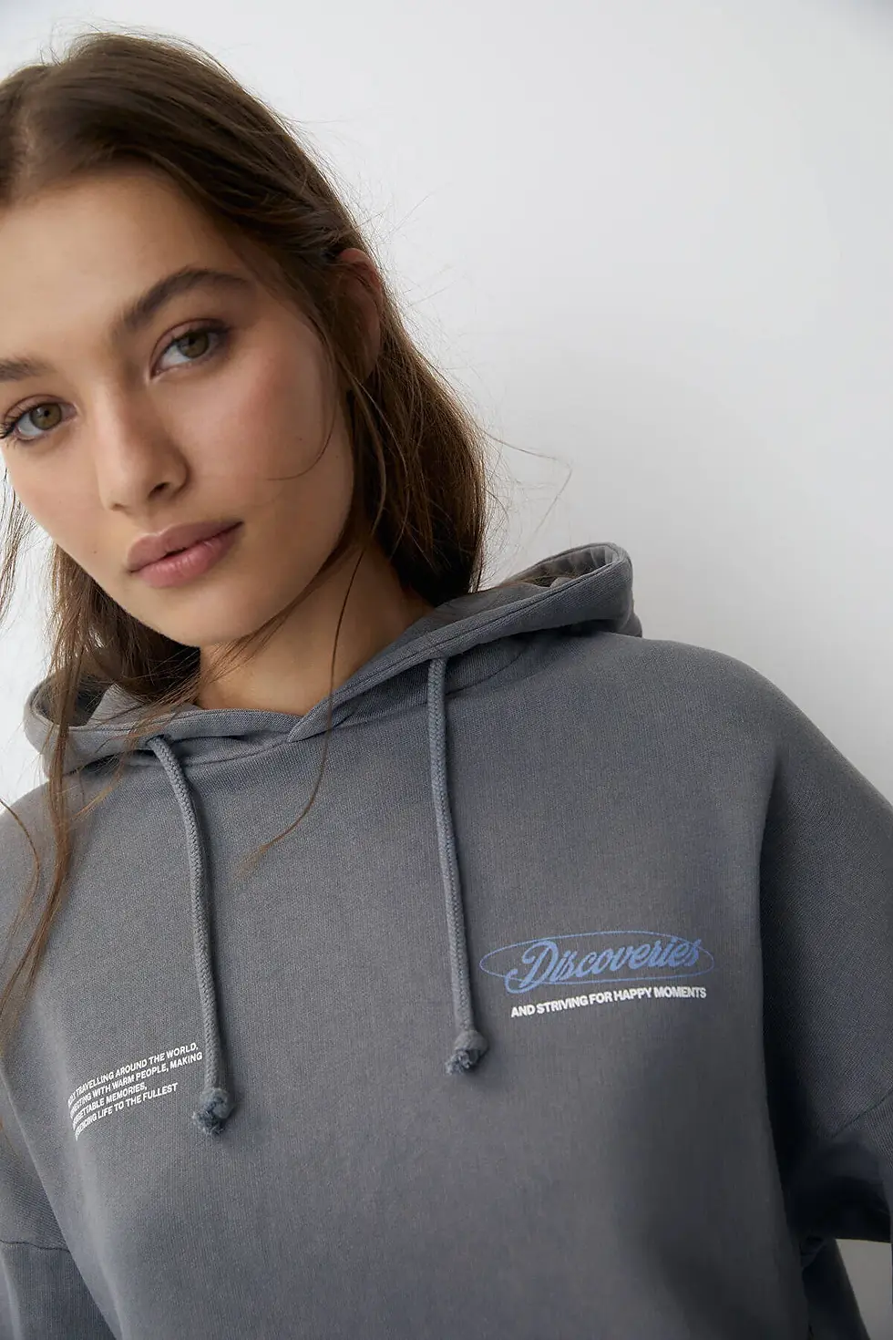 Миниатюра: Pull & Bear Desenli kapüşonlu sweatshirt