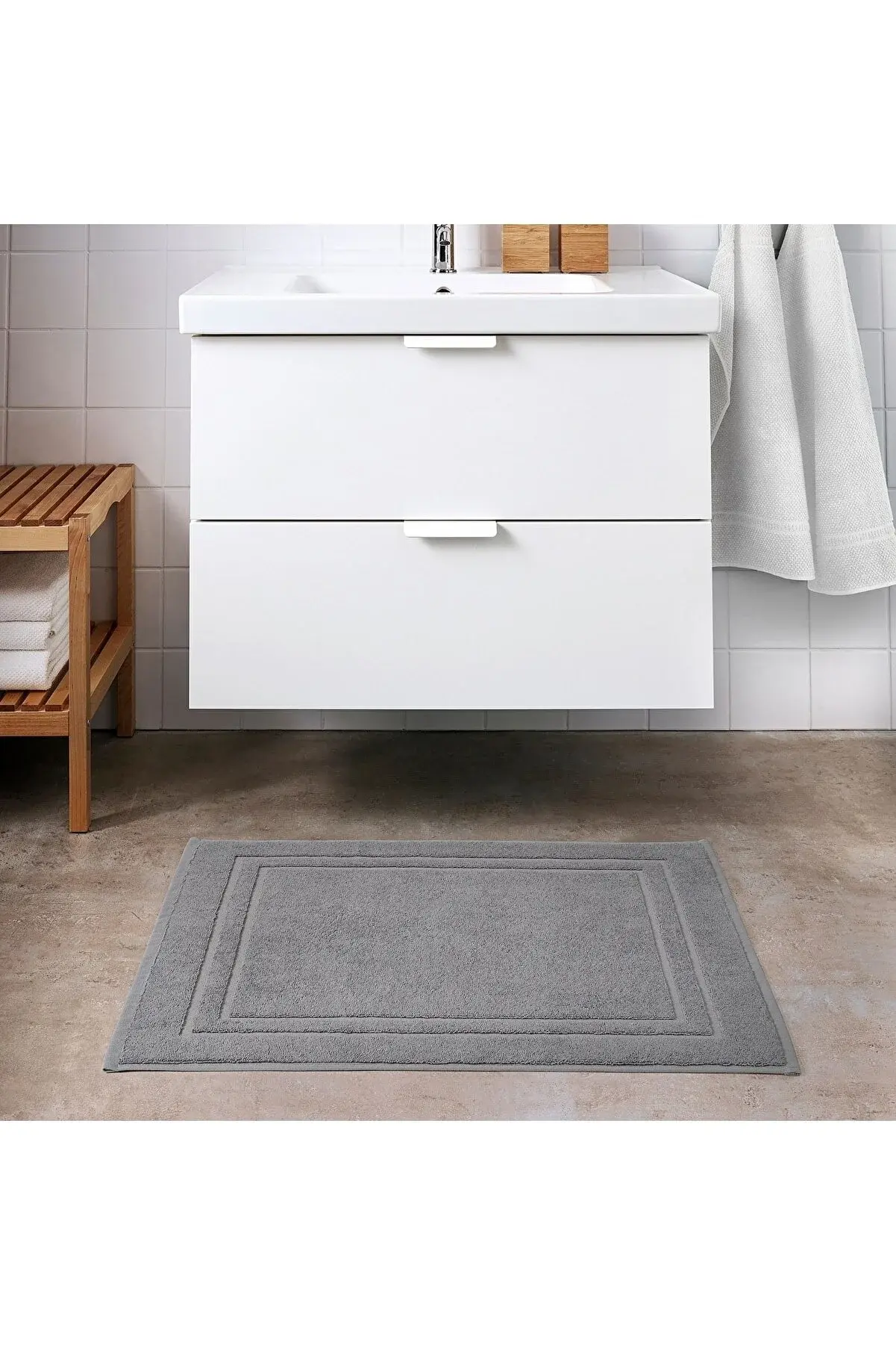 IKEA Hackfuchsıa Banyo Paspası, Gri