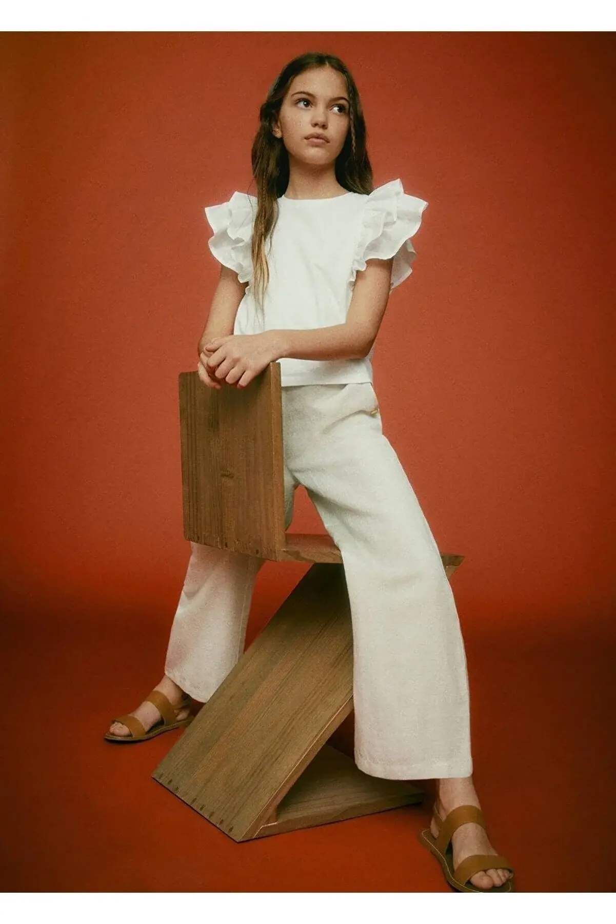 MANGO Kids Fırfırlı Tişört