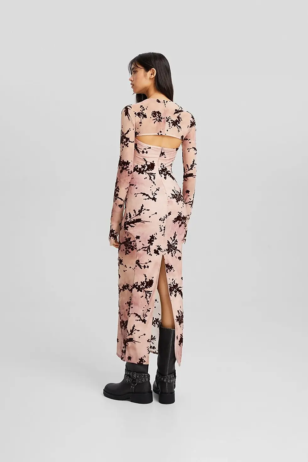 Thumbnail: Bershka Çiçek desenli tül midi elbise