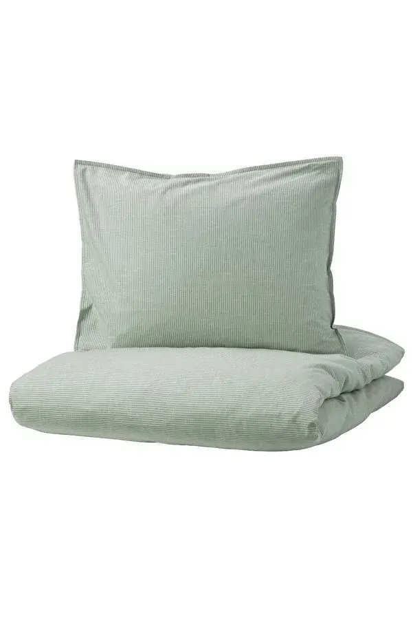 Thumbnail: Bergpalm Çift Kişilik Nevresim Takımı, Çizgili Yeşil 0 Bergpalm Çift Kişilik Ne