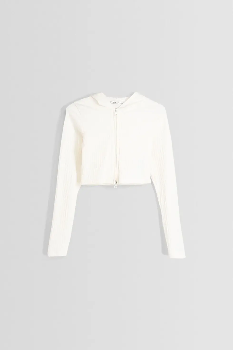 Thumbnail: Bershka Fermuarlı fitilli kapüşonlu hırka