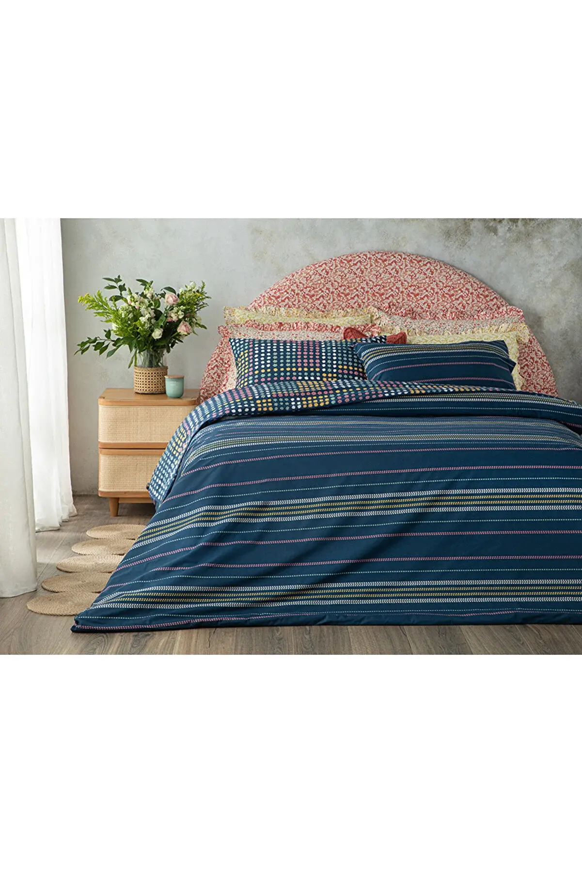 English Home Daisy Patchwork Pamuklu Tek Kişilik Nevresim Seti 160x220 Cm Lacive