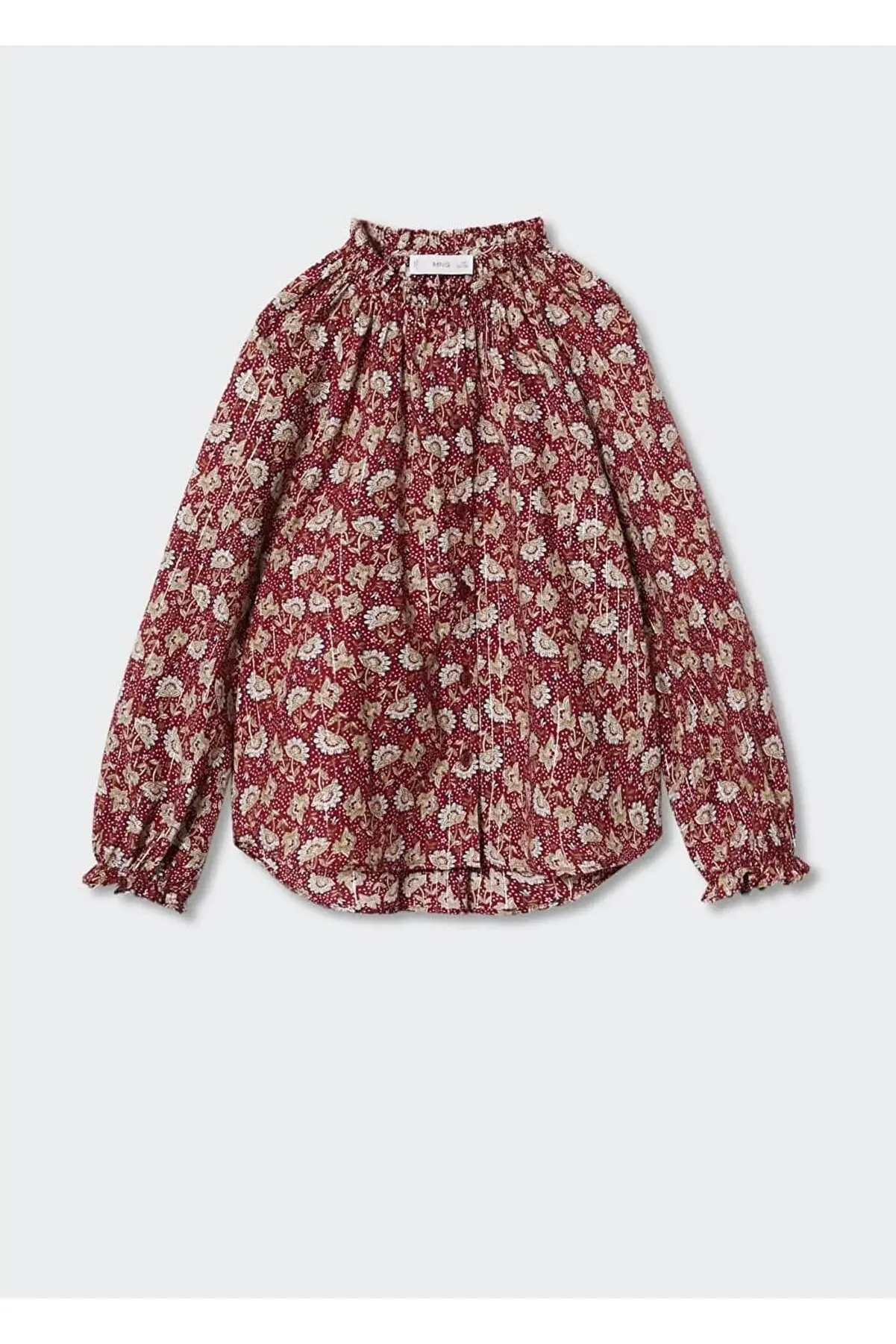 MANGO Kids Çiçek Desenli Pamuklu Bluz