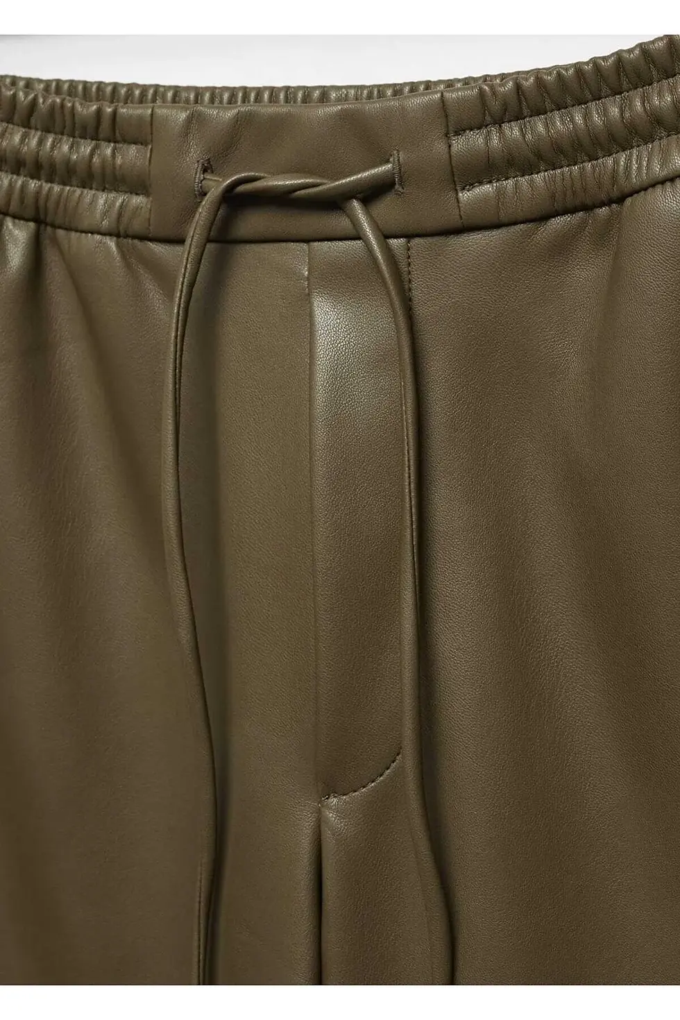 Миниатюра: Mango Deri görünümlü beli elastik pantolon