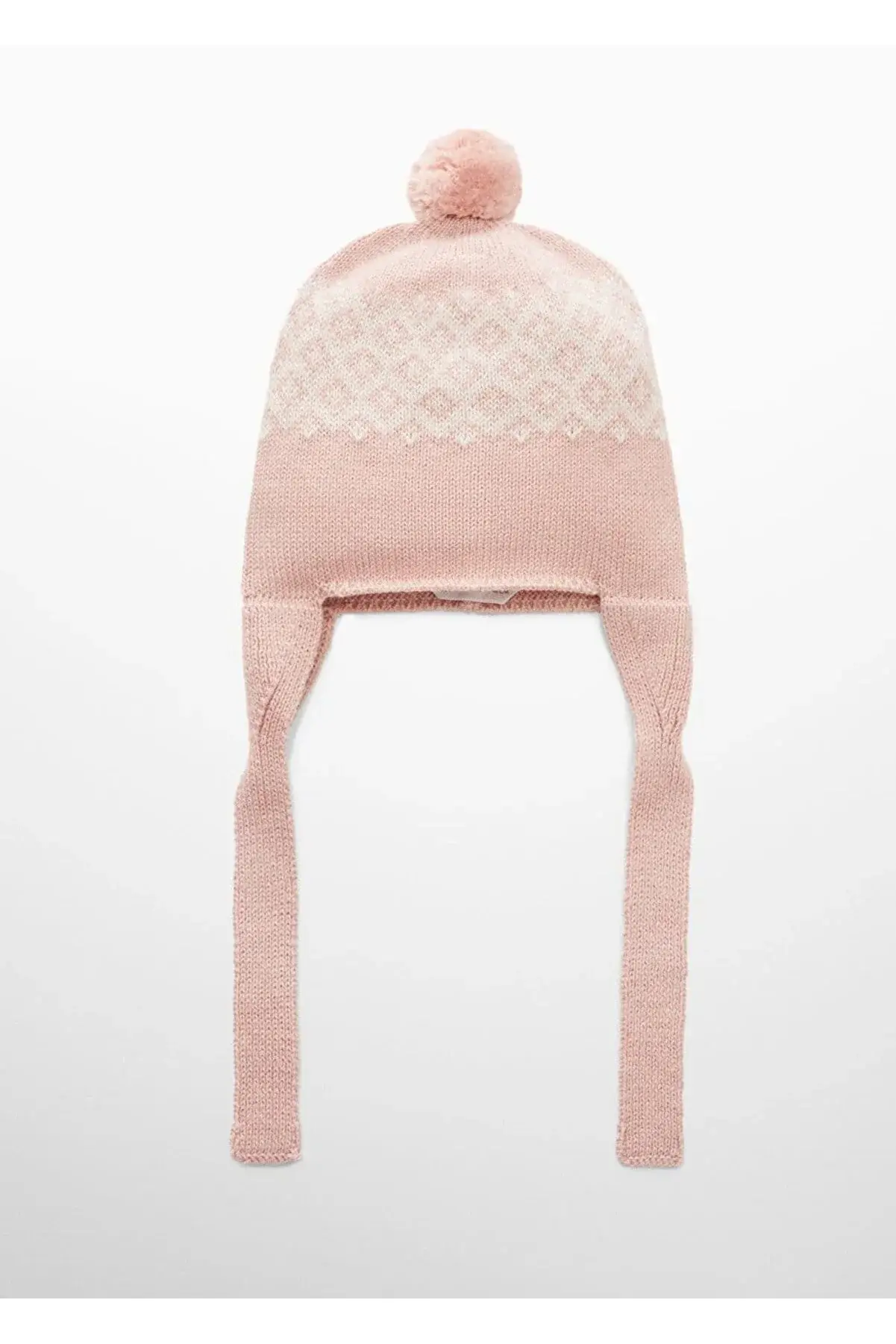 MANGO Baby Jakarlı Ponponlu Bere