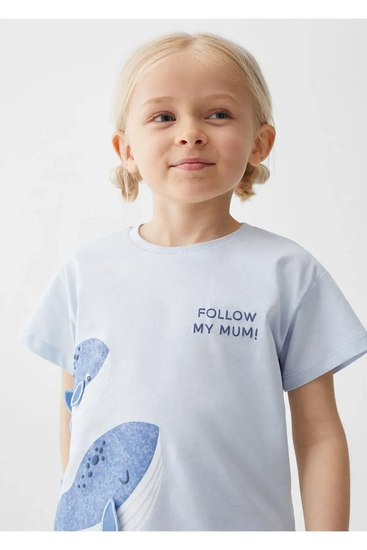 MANGO Baby Kayık Desenli Pamuklu Tişört