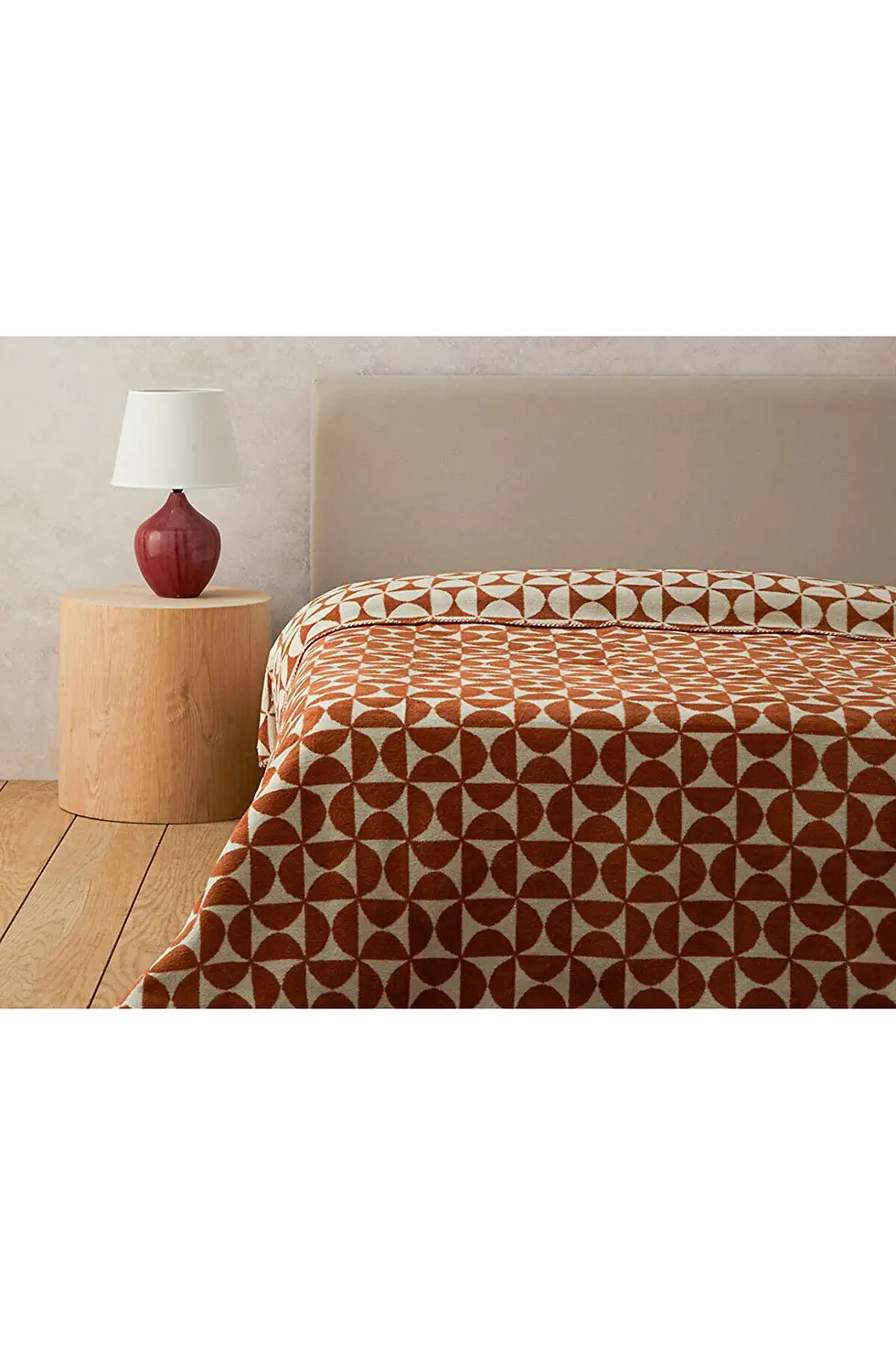 Thumbnail: English Home Circle Art Pamuklu Çift Kişilik Battaniye 200x220 Cm Terracotta