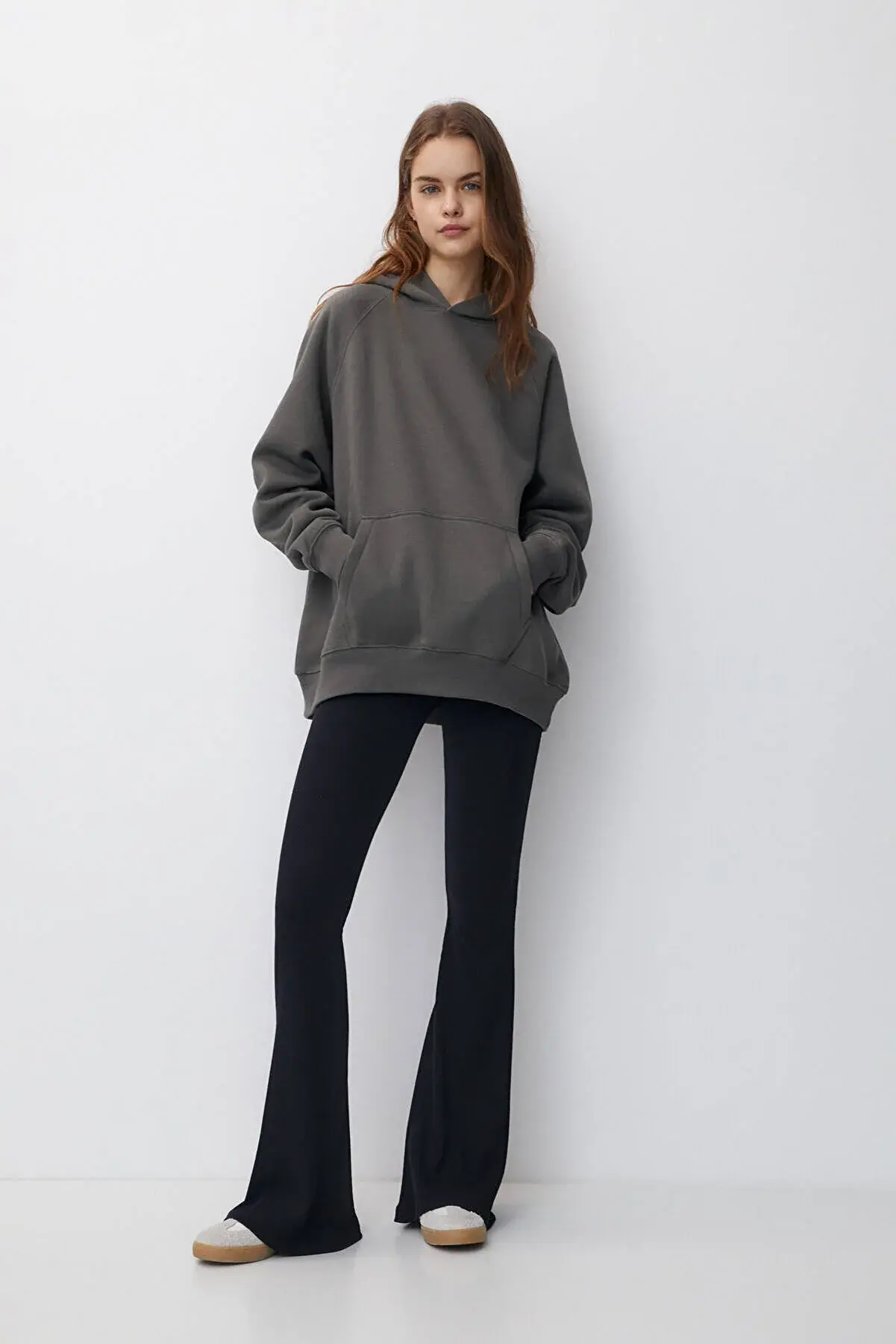 Pull & Bear Basic oversize kapüşonlu sweatshirt
