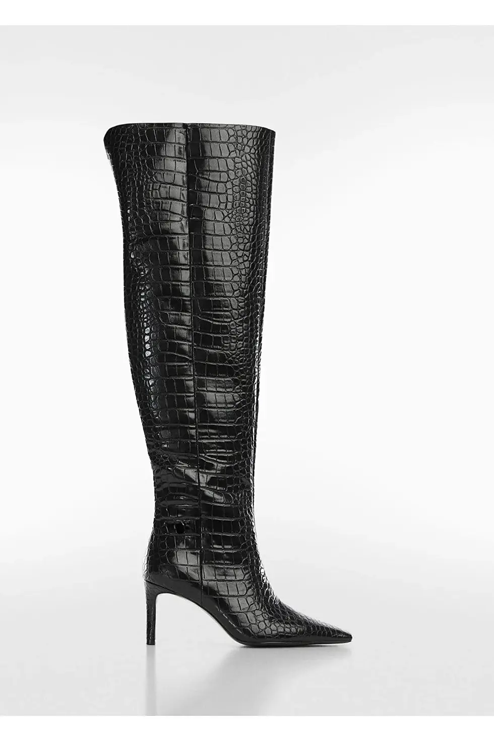 Thumbnail: Mango Timsah Derisi Görünümlü Topuklu Çizme