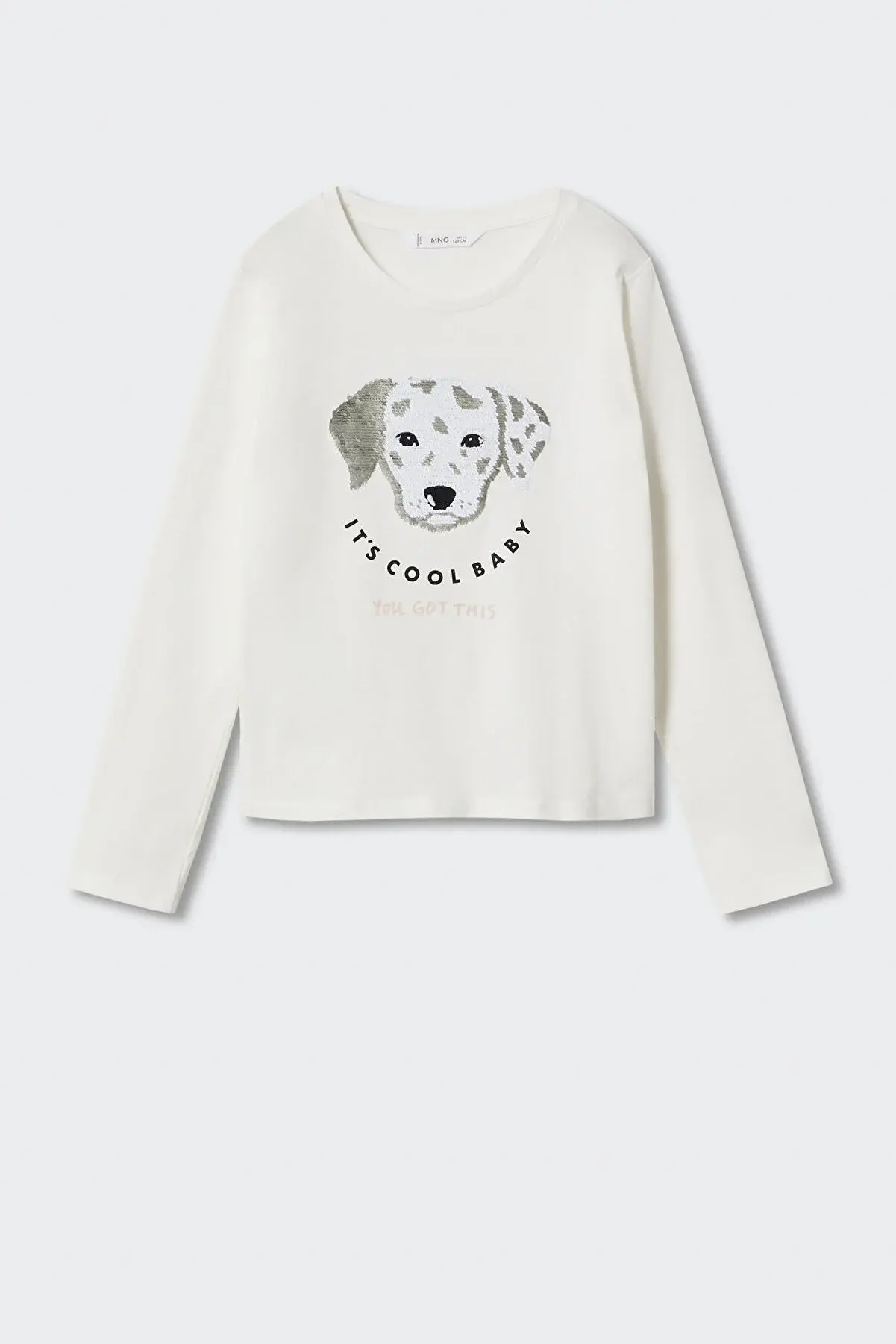 MANGO Kids Kız Çocuk Kırık Beyaz T-Shirt