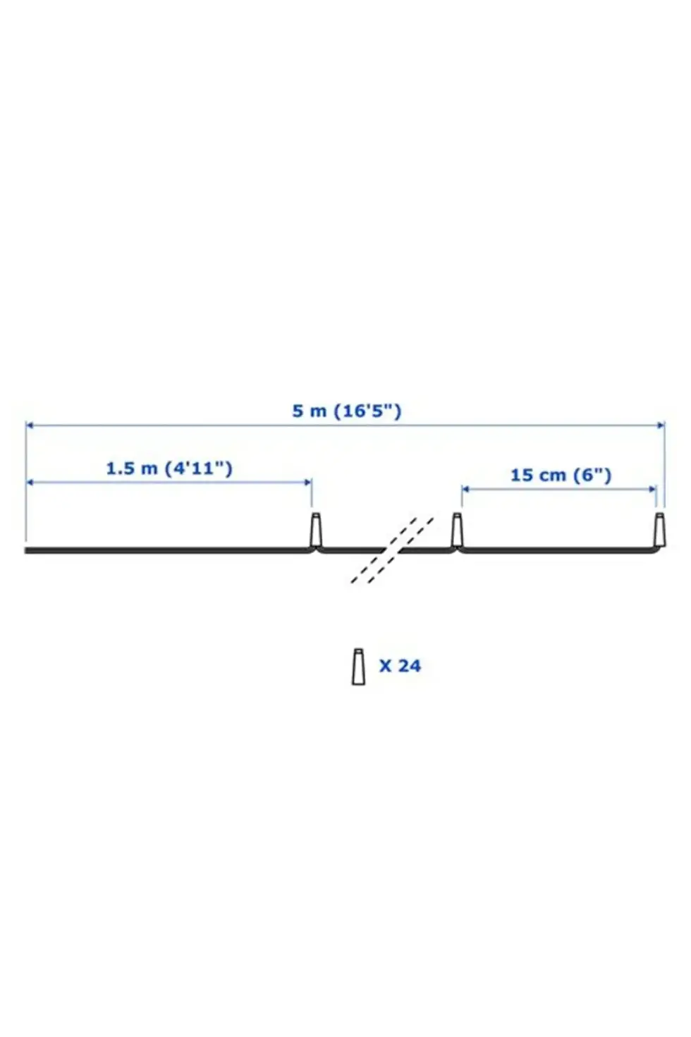 Thumbnail: IKEA Dekoratif Led Aydınlatma Zinciri Gümüş 5 Metre LEDFYR