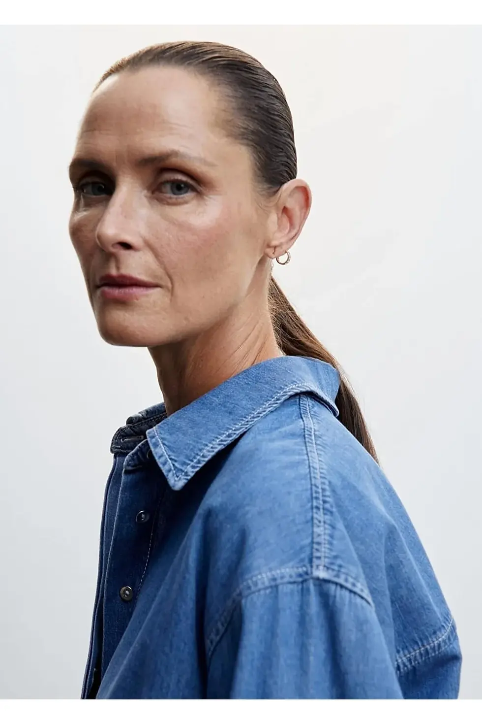 Thumbnail: MANGO Oversize Denim Gömlek