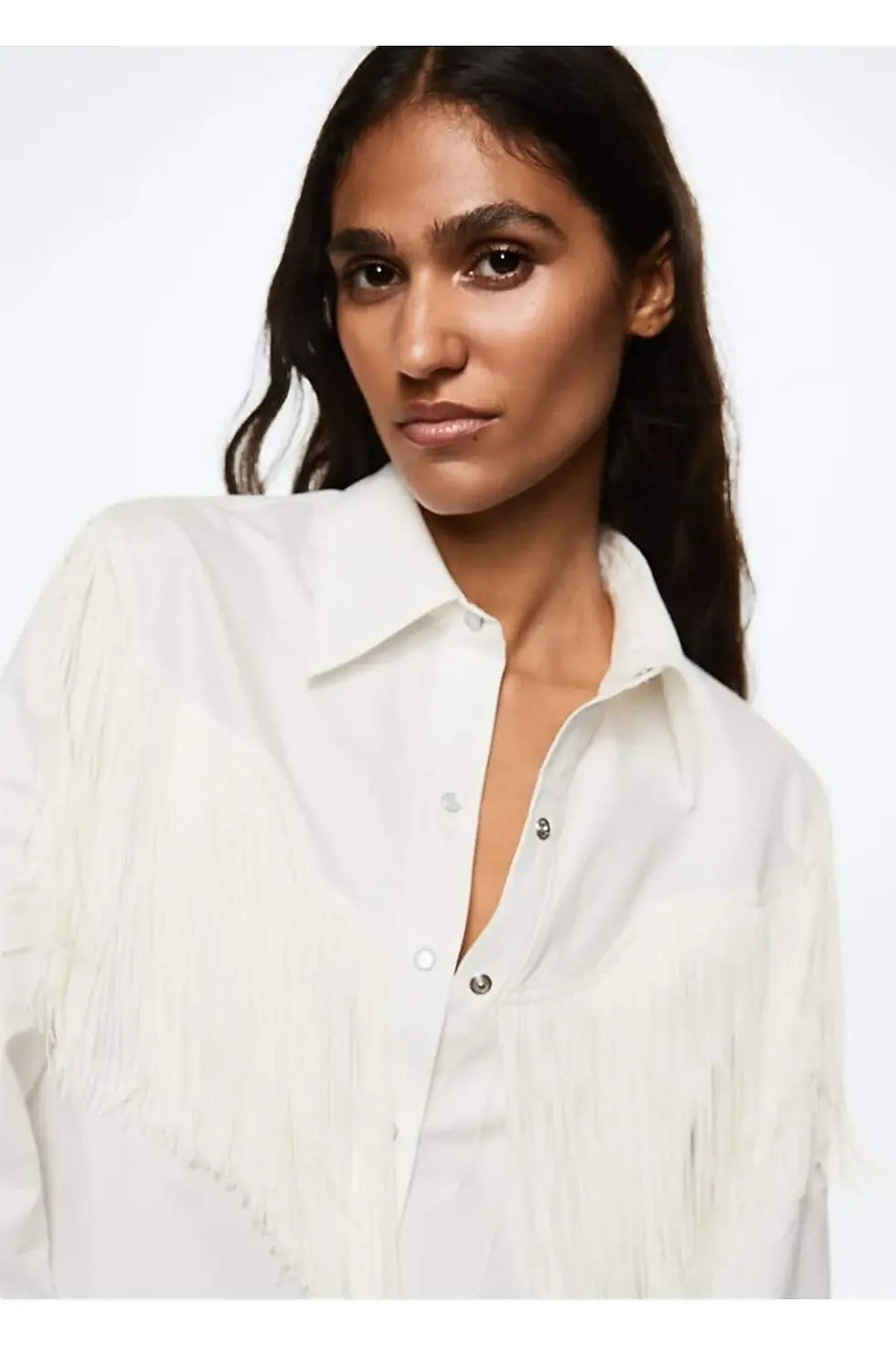 Thumbnail: MANGO Saçak Detaylı Gömlek