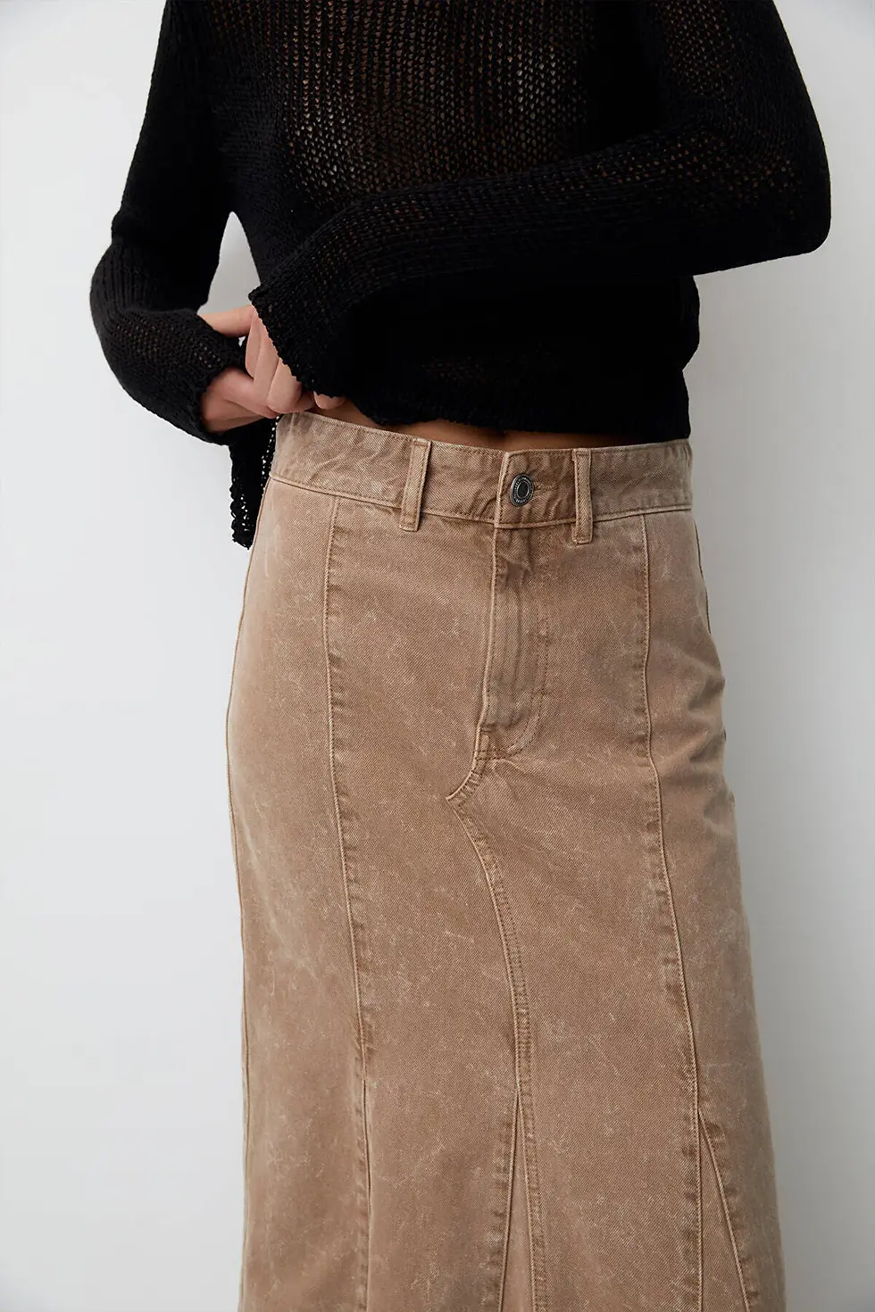 Thumbnail: Pull & Bear Soluk efektli midi etek