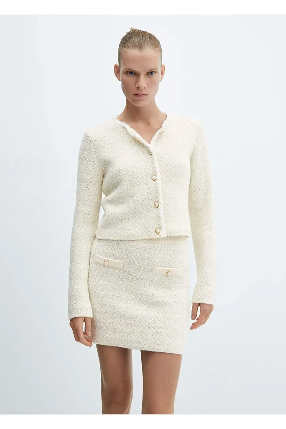 Thumbnail: Mango Mücevher Düğmeli Triko Etek