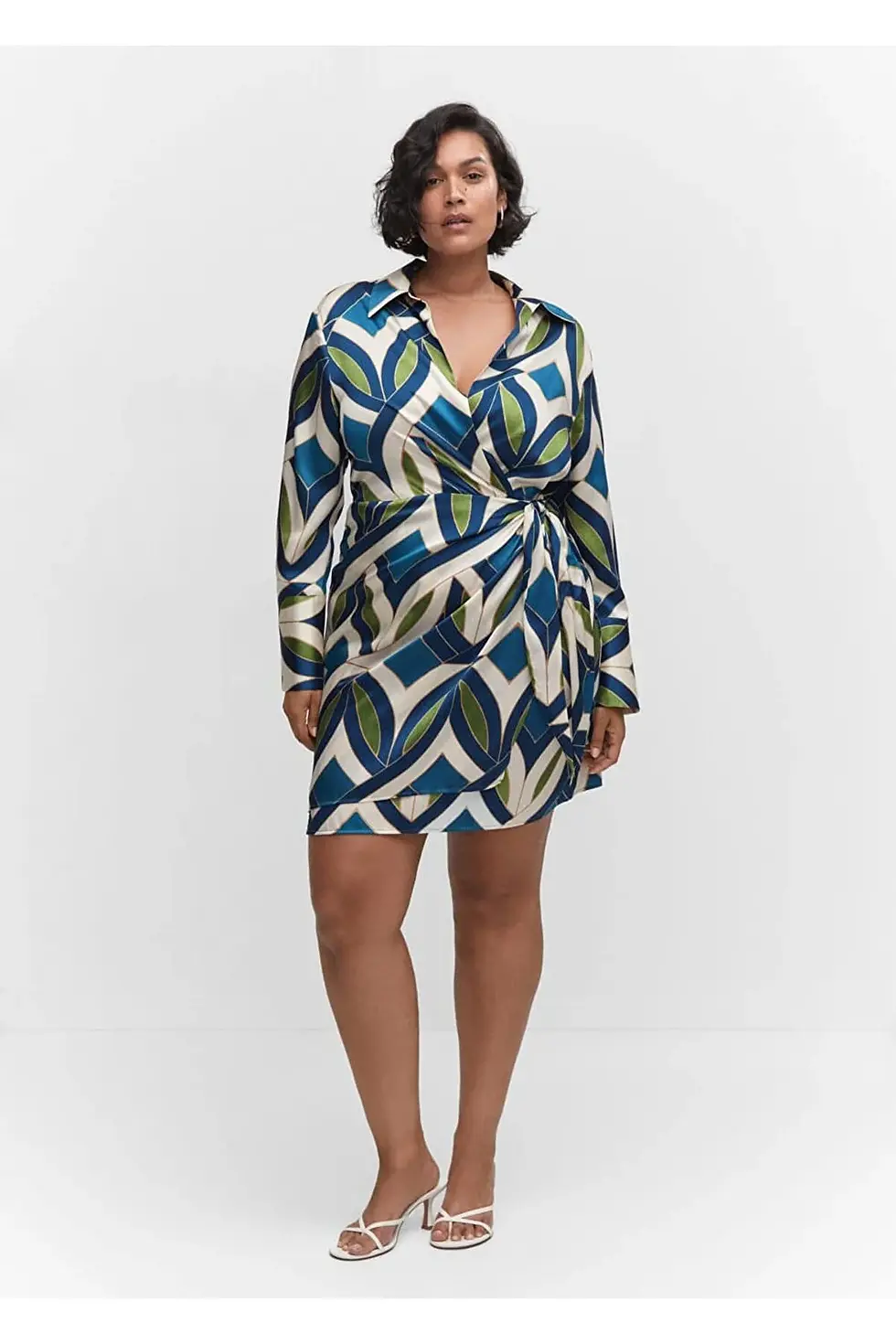 Миниатюра: Mango Desenli saten elbise