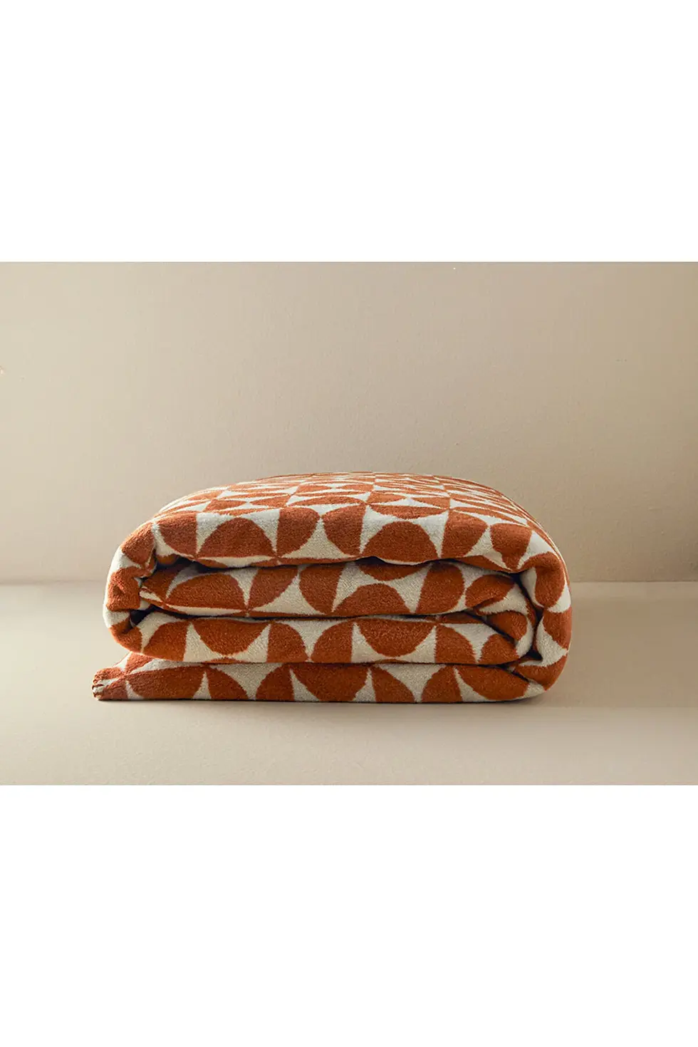 Thumbnail: English Home Circle Art Pamuklu Çift Kişilik Battaniye 200x220 Cm Terracotta