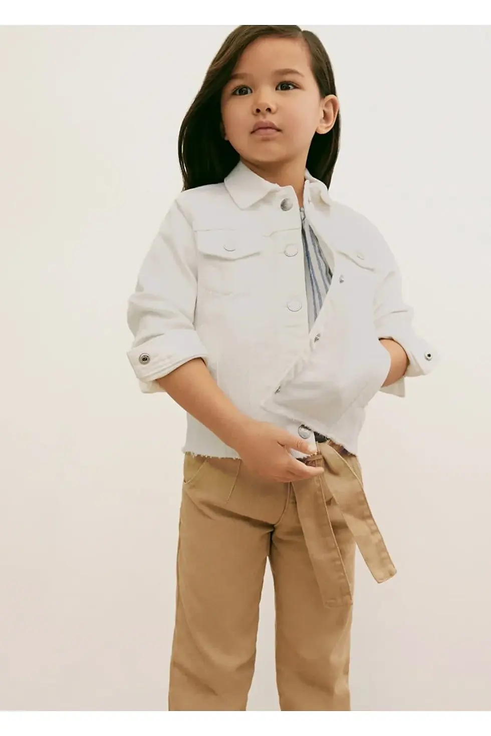 Thumbnail: MANGO Baby Kemerli Düz Kesim Pantolon