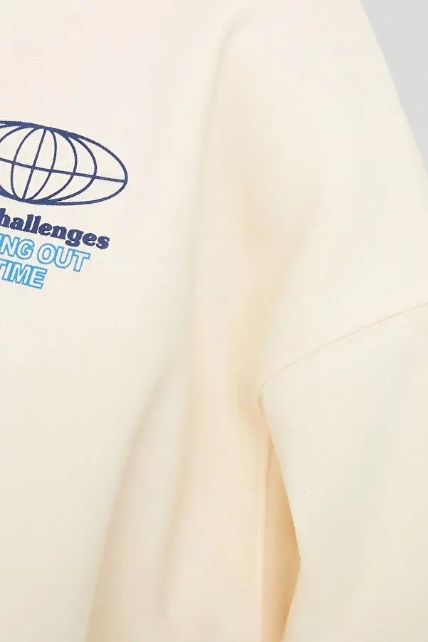 Thumbnail: Bershka Desenli fermuarlı dik yaka sweatshirt