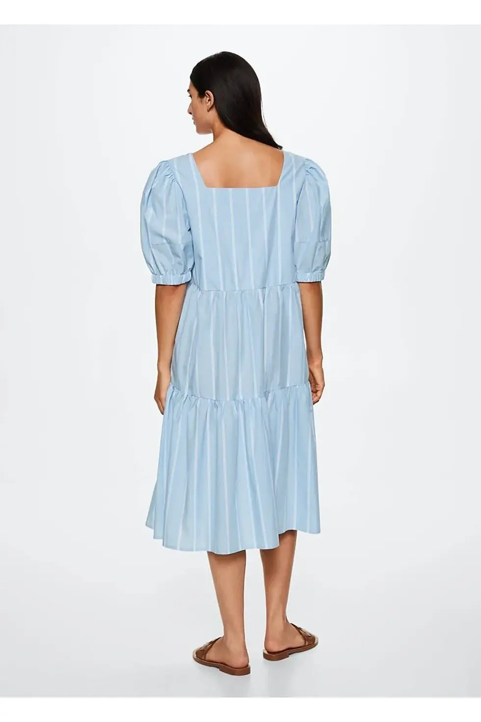 Миниатюра: Mango Çizgili Pamuklu Elbise