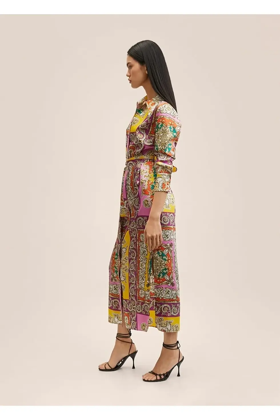 Миниатюра: Mango Barok Desenli Elbise