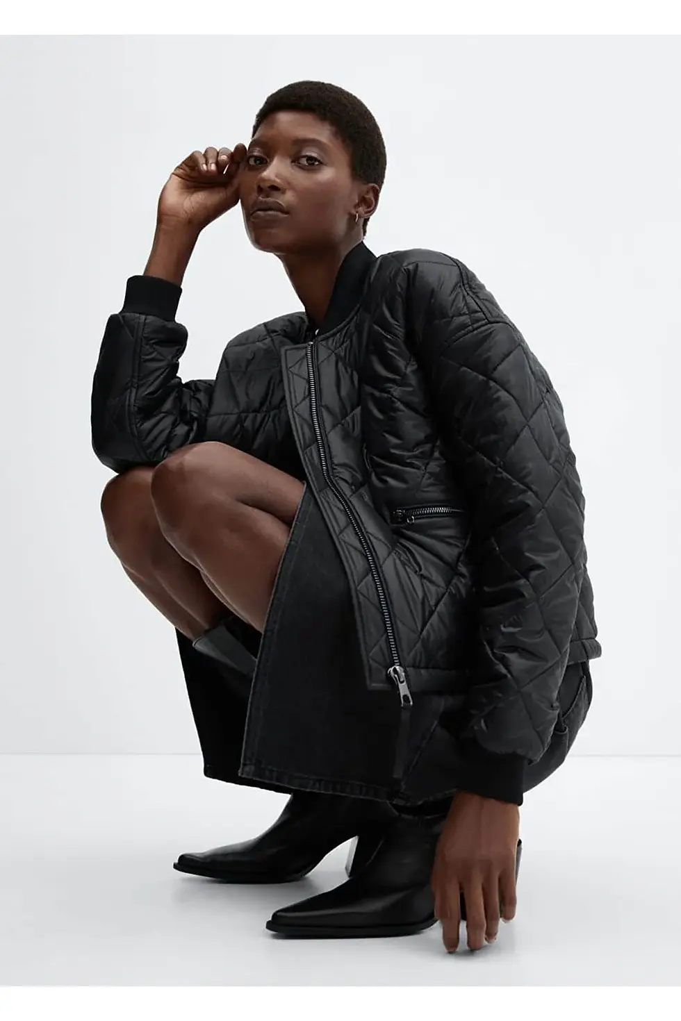 Thumbnail: Mango  Kapitone Su Geçirmez Bomber Ceket