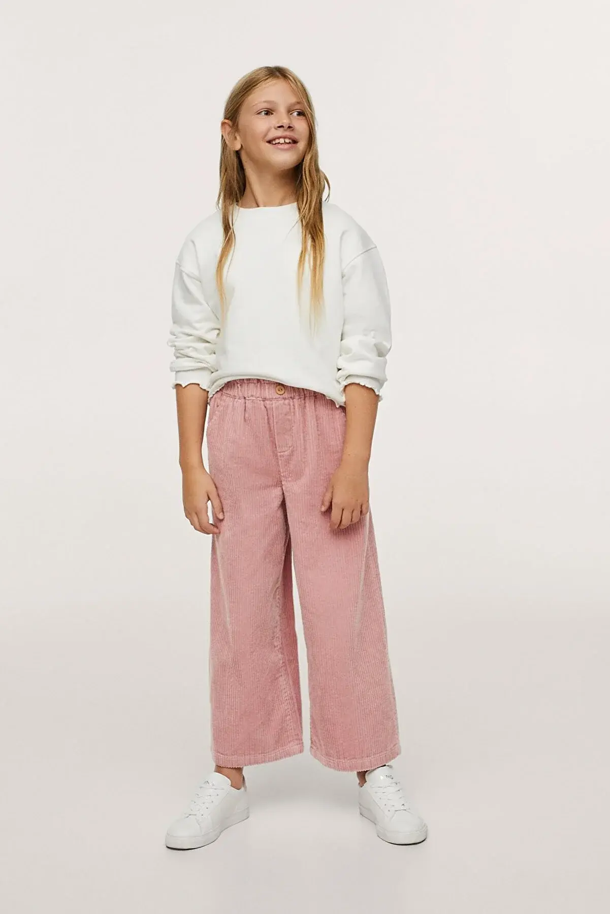 MANGO Kids Kız Çocuk Pembe Pantolon
