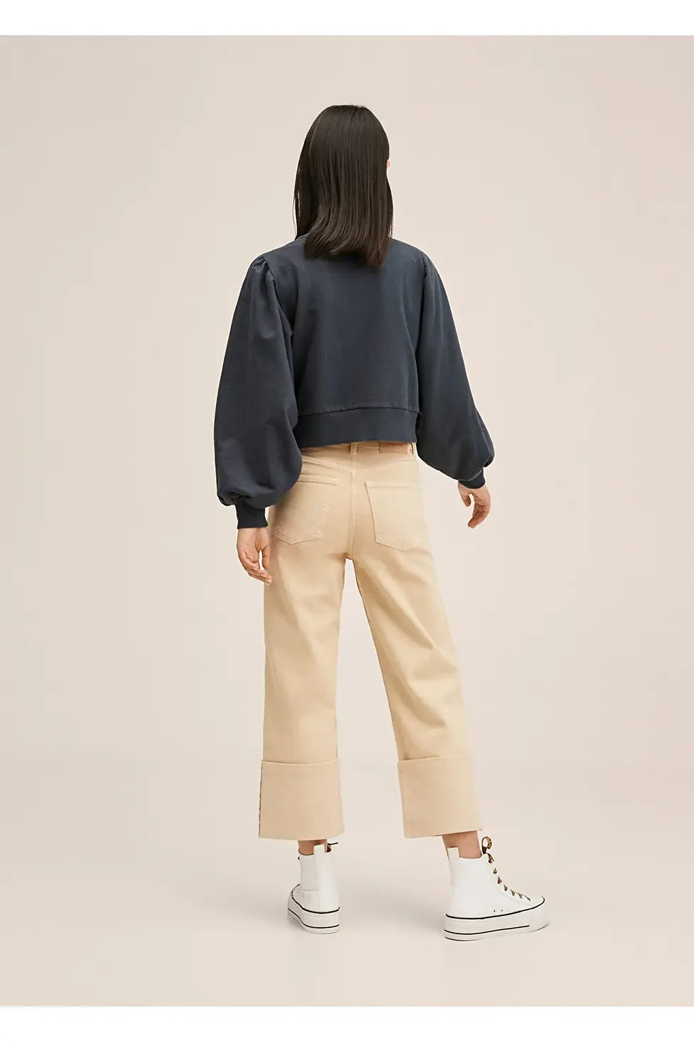 Thumbnail: MANGO Kids Kız Çocuk Bej Pantolon